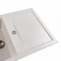 Гранітна мийка для кухні Platinum 7850 TROYA матова Біла в крапку