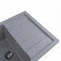 Гранітна мийка для кухні Platinum 6550 INTENSO матова Сіра