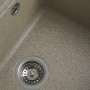 Гранітна мийка для кухні Platinum 5852 VESTA матова Карамель
