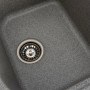 Гранітна мийка для кухні Platinum 7950 Equatoria глянець Сірий