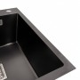 Мийка PVD Platinum Handmade HSBB 500x500x220 чорна (квадратний сифон,3.0/1.0)