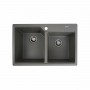 Гранітна мийка для кухні Platinum 7850 HARMONY матова Сірий мусон