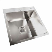 50*50 Мийка нержавійка Platinum Handmade HSB (квадратний сифон 3,0/1,0)