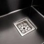 Мийка PVD Platinum Handmade НSBB 450x450x220 чорна (квадратний сифон.3,0/1,0)