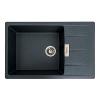Гранітна мийка для кухні Platinum 7749 ROMA матова (антрацит)