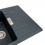 Гранітна мийка для кухні Platinum 7749 ROMA матова (антрацит)