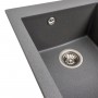 Гранітна мийка для кухні Platinum 4150 SOKIL матова (сірий мусон)