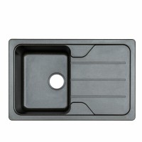 Гранітна мийка для кухні Platinum 7850 VERONA матова Чорна GOLD