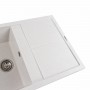 Гранітна мийка для кухні Platinum 7950 Selena матова Біла в крапку