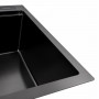 Кухонна мийка 60*50 PVD чорна Platinum Handmade з підставкою для ножів