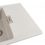 Гранітна мийка для кухні Platinum 6250 ZIRKONE матова біла в крапку