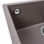 Гранітна мийка для кухні Platinum 5444 OASIS матова Дюна