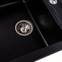 Гранітна мийка для кухні Platinum 7850 TROYA матова Чорна