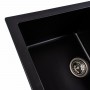 Гранітна мийка для кухні Platinum 7850 TROYA матова Чорна