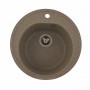 Гранітна мийка для кухні Platinum 510 LUNA матова Карамель