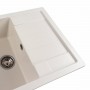 Гранітна мийка для кухні Platinum 6550 INTENSO матова Біла
