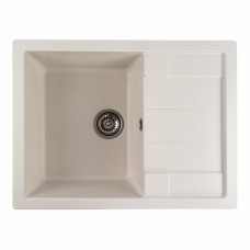 Гранітна мийка для кухні Platinum 6550 INTENSO матова Біла