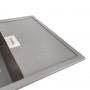 Гранітна мийка для кухні Platinum 8650 DIAMOND матова (сірий мусон)