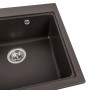 Гранітна мийка для кухні Platinum 5852 VESTA матова Темна скеля