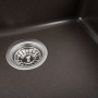 Гранітна мийка для кухні Platinum 5852 VESTA матова Темна скеля