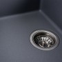 Гранітна мийка для кухні Platinum 6550 LOTOS матовий сірий металік