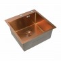 Кухонна мийка Platinum Handmade PVD мідь 500x500x220 (3,0/1,5 мм корзина та дозатор в комплекті)