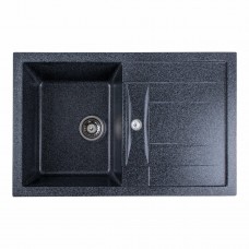Гранітна мийка для кухні Platinum 7850 TROYA матова Графіт