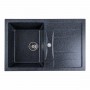 Гранітна мийка для кухні Platinum 7850 TROYA матова Графіт