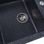 Гранітна мийка для кухні Platinum 7850 TROYA матова Графіт