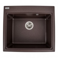 Гранітна мийка для кухні Platinum 5852 VESTA матова Мокко