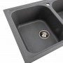 Гранітна мийка для кухні Platinum 7950 Equatoria глянець Сірий мусон