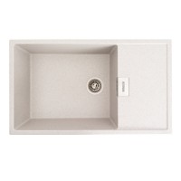 Гранітна мийка для кухні Platinum 8650 DIAMOND матова (топаз)