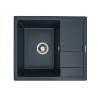 Гранітна мийка для кухні Platinum 5851 ARIA матова Антрацит