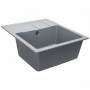 Гранітна мийка для кухні Platinum 5851 ARIA матова Сірий металік