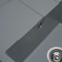 Гранітна мийка для кухні Platinum 5851 ARIA матова Сірий металік