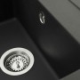 Гранітна мийка для кухні Platinum 7950 Selena матова Чорна