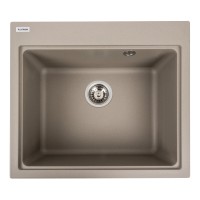 Гранітна мийка для кухні Platinum 5852 VESTA матовий Титан