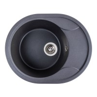 Гранітна мийка для кухні Platinum 5847 ONYX матовий Моріон