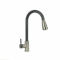 Змішувач з висувним виливом Platinum KT 8203 (8614) Антрацит комбі
