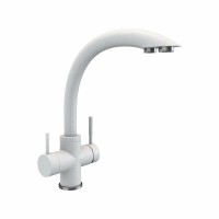 Змішувач під фільтр Platinum 8203 HDF Білий в крапку