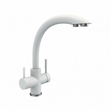 Змішувач під фільтр Platinum 8203 HDF Білий в крапку