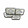 Люстра світлодіодна акрілова Sirius C7050/4A WH+BK (224W)
