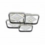 Люстра світлодіодна акрілова Sirius C7050/4A WH+BK (224W)