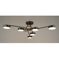 Люстра світлодіодна акрилова Sirius B N4498/4 56W BK+WOOD