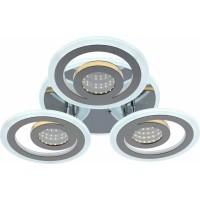 Люстра світлодіодна акрілова Sirius LI8889/3B CR (BL+YL) 72W+24W