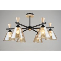 Люстра декоративна Sirius B N5664/6 BK+WOOD