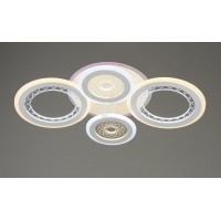 Люстра світлодіодна акрілова Sirius B S2020/2+2 156W+16W