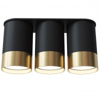 Точковий спот BP Black/White Gold трійний NEW, арт. 28005 Золотий/чорний