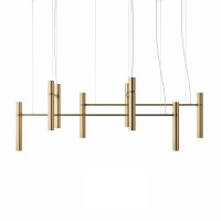 Люстра Tube chandelier, арт. 5299 Золотий Комплект: 100 см+120 см+150 см+200 см