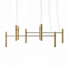 Люстра Tube chandelier, арт. 5299 Золотий Комплект: 100 см+120 см+150 см+200 см